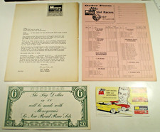 MONOGRAM VERY RARE 1966 SALES PROMOTION SHEETS SLOT CAR RACING SETS  PARTS L K