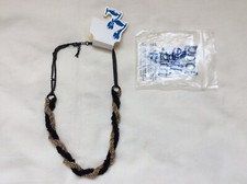 77 Kids American Eagle Black with Gold Necklace NEW 