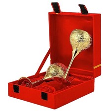 Goblet Antique Wine Glass Champagne Flutes, Set of 2 Brass For Gift Golden