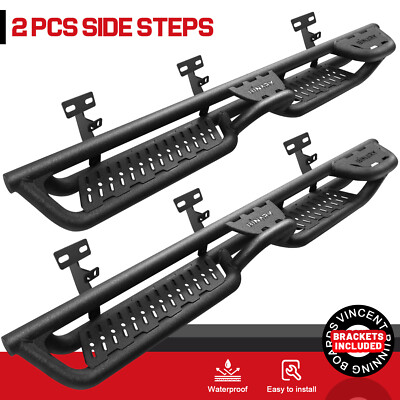 Drop 4Step Bar FIT 09-18 Dodge Ram 1500 Crew Cab Classic BLK BXKQ Running Boards