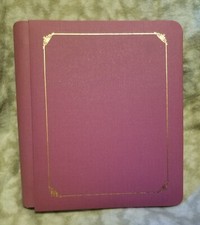 CREATIVE MEMORIES OLD STYLE 8 x 10 ALBUM MULBERRY W/30 WHITE SHEETS - UNUSED