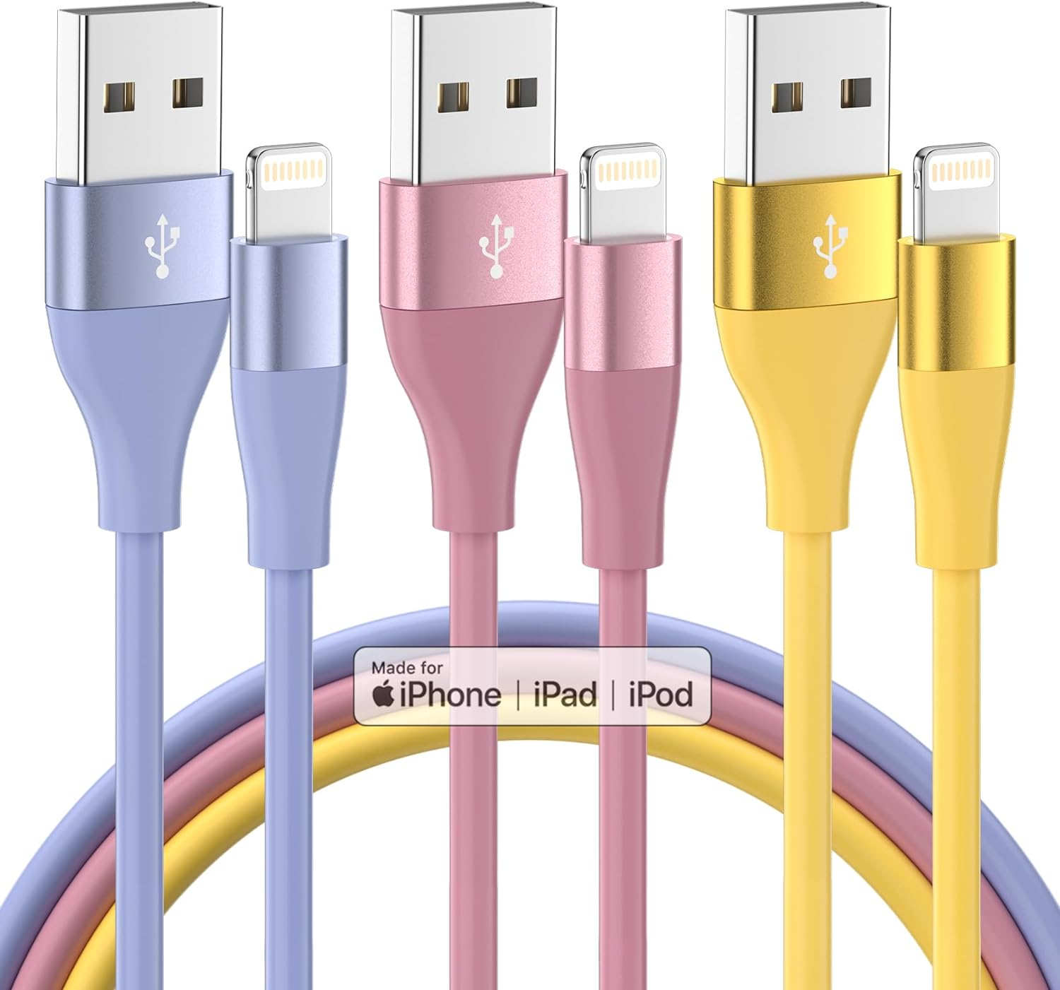 3-Pack 10FT MFi Certified Lightning Cable - Fast Charging for iPhone-image