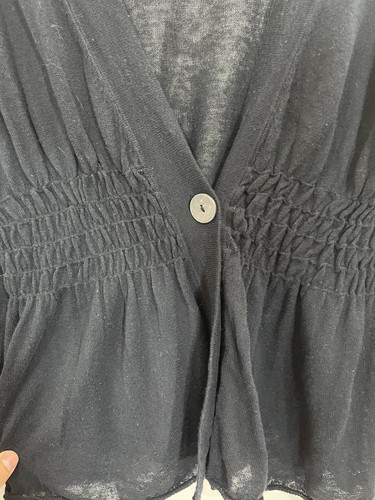 Margaret O’leary Linen Blend Cardigan M Academia Minimalist Ballet Coastal Lagom - 第 5/12 張圖片