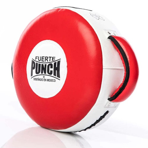 Punch Boxing Escudo Redondo Mexicano ROJO Suave/Negro Duro - Imagen 2 de 3