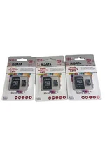 RiData 128GB Flash Memory Card Micro SDXC Class Adapter -Set of 3