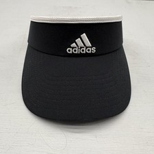Adidas Aeroready Visor Mens One Size Black White Stretch Running Sports Golf Hat