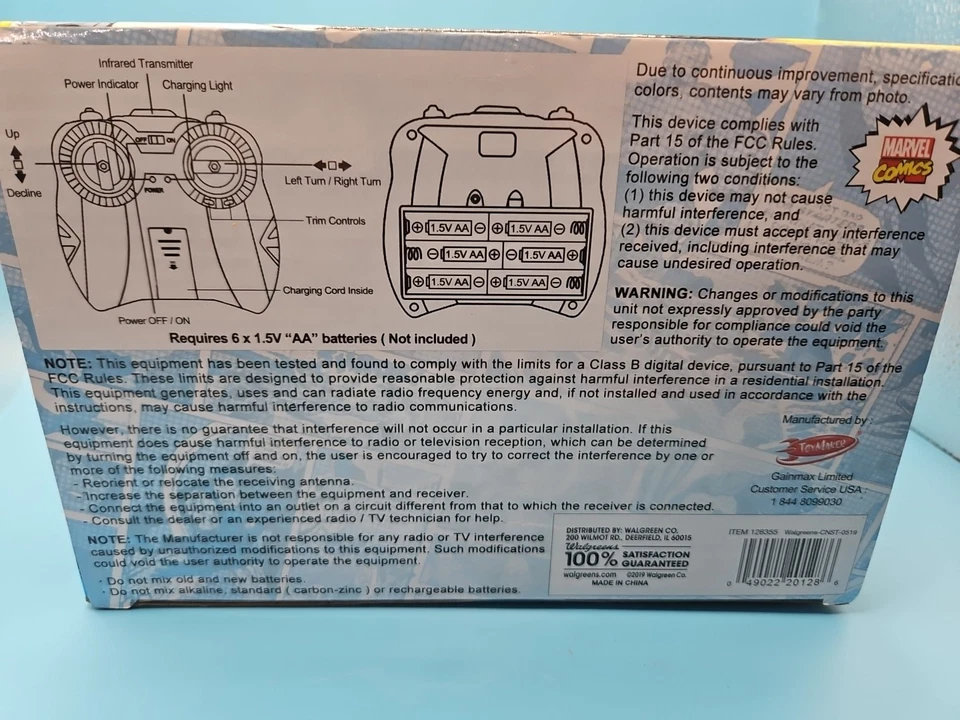 MARVEL COMICS WIRELESS REMOTE CONTROL THANOS HELICOPTER - Image 4 of 4