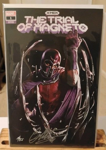 X-Men The Trial of Magneto #1 Dell’Otto Trade Dress Variant Signed W/Coa