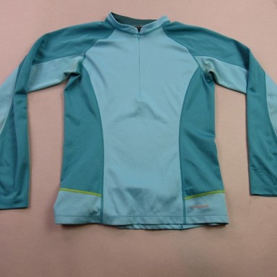 Patagonia Sweater Womens Medium Long Sleeve Pullover 1/4 Zip Lightweight Green
