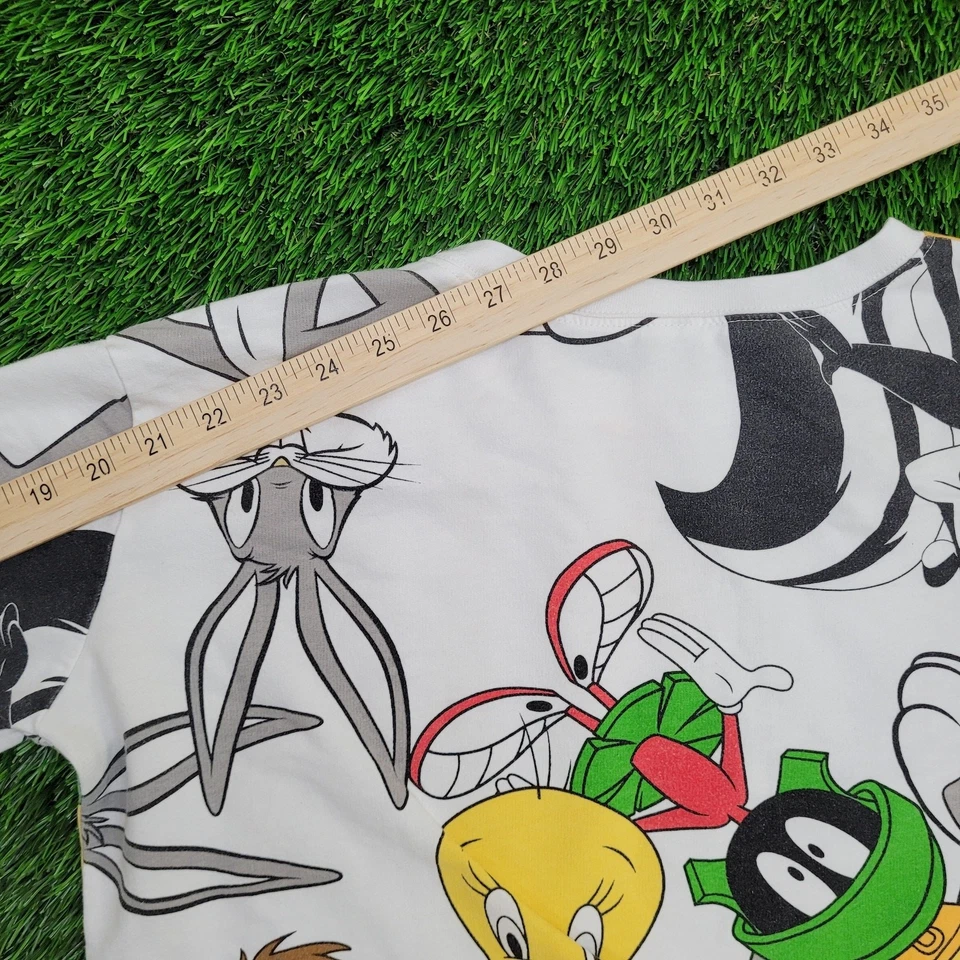 Sudadera vintage Bugs-Bunny para mujer grande 21x20 blanca AOP Foto 3 de 4