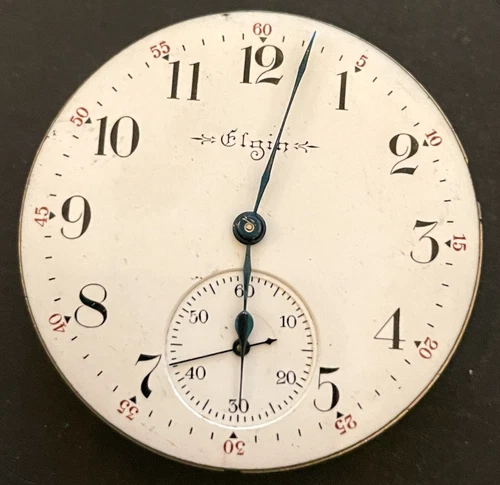Antique 1904 Elgin Grade 300 Pocket Watch Movement Parts/Repair 16s 15j USA