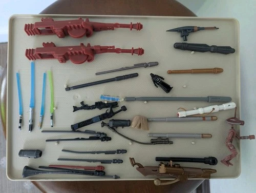 Modern Star Wars Hasbro Accessory Lot Lightsabers, Missiles, Pit Droid, Blasters