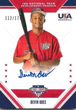 Devin Obee 2020 Panini USA Baseball Stars & Stripes - 16u Auto /170