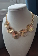 Emberly flower necklace unique feminine statement