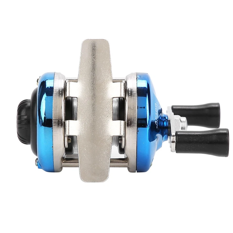 Tragbare Mini Angelrolle Aluminium Spule Metall Kleine Spinnrolle Winter - Bild 2 von 4