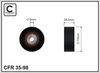 Caffaro 35-98 Umlenk-/FüHrungsrolle, Keilrippenriemen FüR Bmw