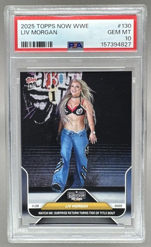 157394827 Liv Morgan 2025 Topps Now WWE #130 PSA 10