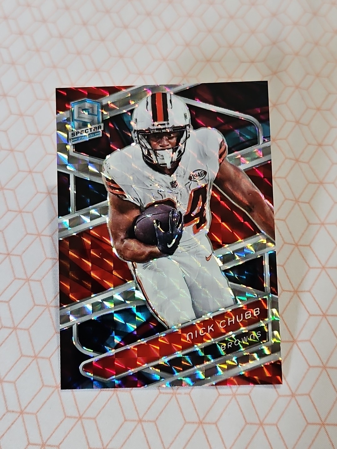 Nick Chubb 2024 Panini Spectra Football Interstellar Prizm 46/60