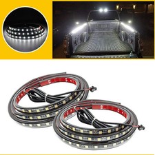 2Pcs White LED Bed Tailgate Light Strip Kit Reverse Brake Signal Bar For Truck
