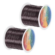 2-Rolls 0.4mmx100m Jewelry Wire, 26 Gauge Craft Wire Copper Wire, Metallic Black
