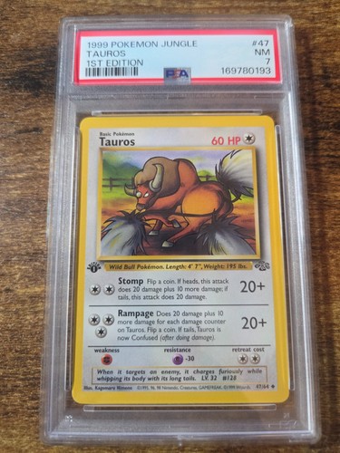 Tauros (1st Edition) graded PSA 7 for sale on eBay