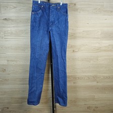 Mens Vintage 80s Wranglers Medium Wash Denim Jeans 100 Cotton 30x36 Made in USA