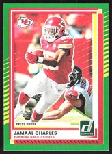 6509K 2025 Donruss #35 Jamaal Charles Press Proofs Green