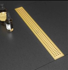 SaniteModar Linear Shower Drain, Shower Drain Gold 36 inch with Removable