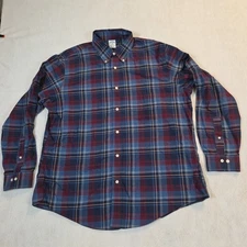 Brooks Brothers Regent Mens XL Plaid Button Down Shirt Long Sleeve Cotton 
