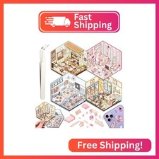 DIY 3D House Stickers, 4 Set Fun DIY Stickers Scene Make Your Own Warm Home, Sup