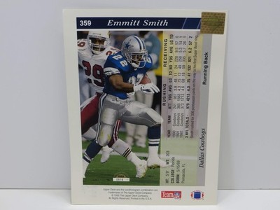 【最終価格】NFL DALLAS COWBOYS EMMITT SMITH EMMITT SMITH DALLAS COWBOYS SIGNED UPPER DECK FOOTBALL #359 BIG