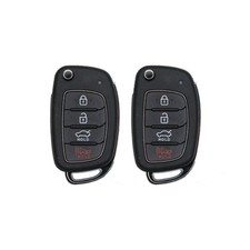 Replacement Keyless Entry Remote Flip Key 17-20 Hyundai 4 Button 2-Pack