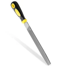 8 Inch Flat Hand Metal File High Carbon Steel with Ergonomic Handle Durable for