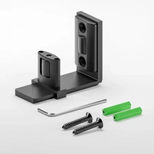 Upgraded Sliding Barn Door Bottom Floor Guide with Adjustable Roller, Wall Mo...