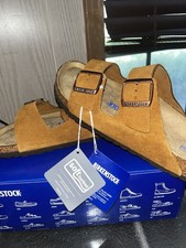 Birkenstock Arizona Mink Soft Footbed Suede Leather Women's Sandals