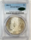 1881 S Morgan Silver Dollar PCGS MS-67+ Plus CAC