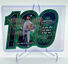 2026 Leaf Baseball Liam Peterson The Next 100 Green Prizmatic /25 Florida