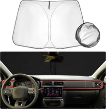 Parasole Compatibile Con Citroen C3 / C3 Aircross 2017-2024, Tessuto Argentato R