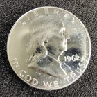 1962 Franklin Half Dollar 50C - Philadelphia Mint - 90% Silver - BU Light Toning