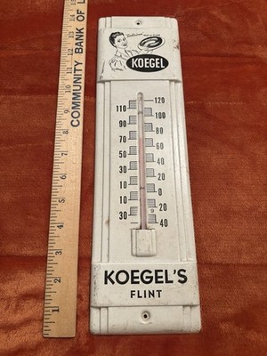 Vintage RARE Koegel s Hot Dogs Advertising Thermometer Flint Mi Michigan