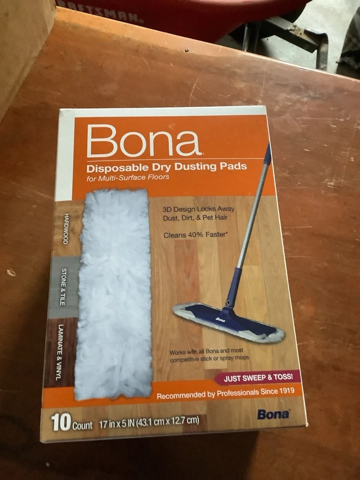 Bona 10 Pack Disposable Dry Dusting Pads MultiSurface Floors Hardwoods Refill - Image 3 of 4