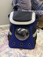 Jackson Galaxy - Your Cat Backpack Blue Carrier Bag with Bubble Window