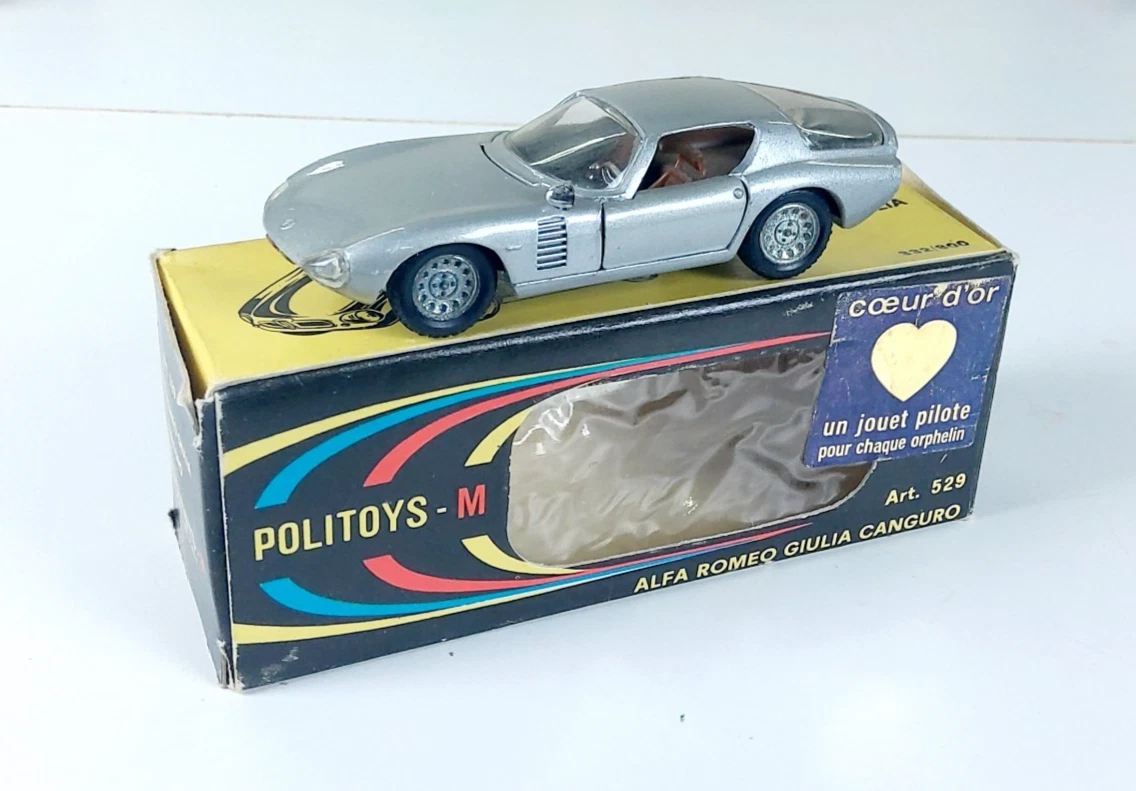 Politoys Réf 102 – Alfa Romeo 60 CV 1911 – 1/43 – Rouge/Sièges Bruns – Neuf