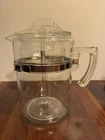 Vintage Pyrex 9 Cup Flameware 7829B Glass Coffee Pot Percolator Complete CLEAN