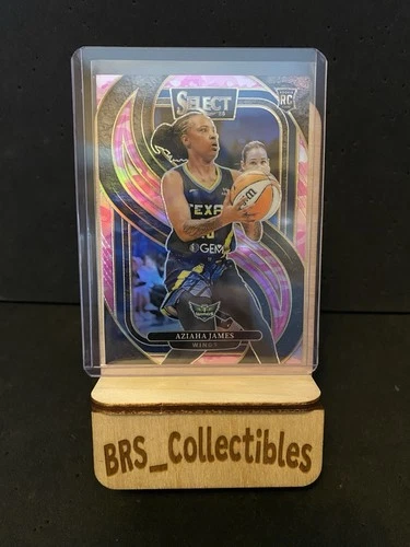 2025 Panini Select WNBA Aziaha James PINK CAMO PRIZM /175 Wings Rookie