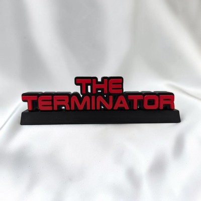 The Terminator | Arnold Schwarzenegger | 1984 | Logo Aufsteller | Film Kult | NE