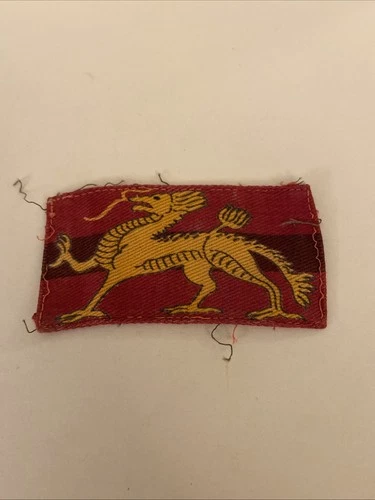 WW2 MILITARY CLOTH BADGE HONG KONG MILITARY SERVICE CORPS 9CM X 4CM 857