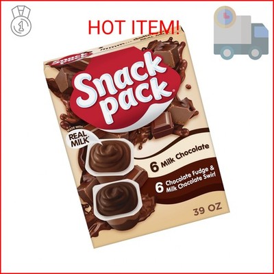 Snack Pack Milk Chocolate and Chocolate Fudge & Milk Chocolate Swirl Pudding Cup