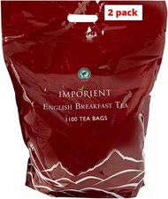 Imporient English Breakfast Tea - 1100 One Cup Tea Bags x 2 0.03 per strip