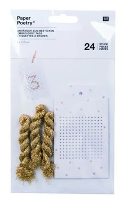 Anhänger Zum Besticken, Weiss/Go*d RICO-Design tap EAN 4051271391126